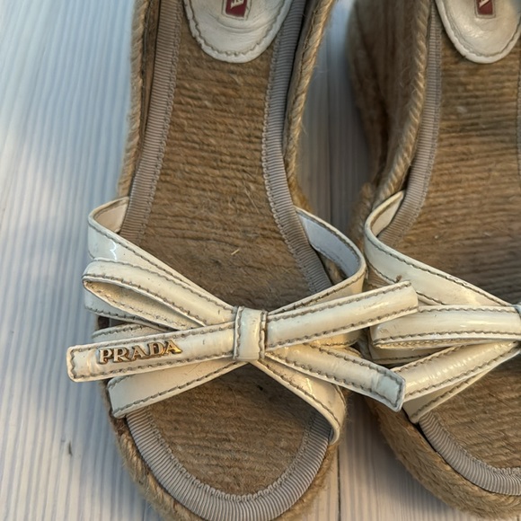 Prada cream espadrille wedges - Picture 4 of 5